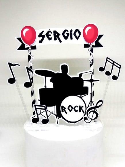 Topo de Bolo Rock