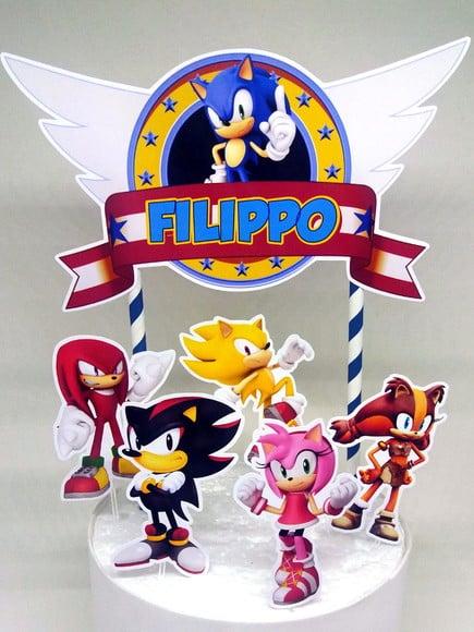 Topo de Bolo Sonic