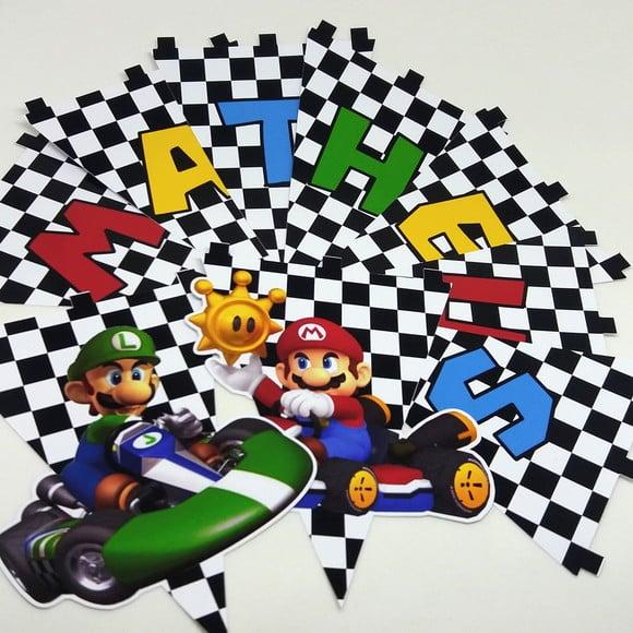 Bandeirinha Mario e Luiggi Kart