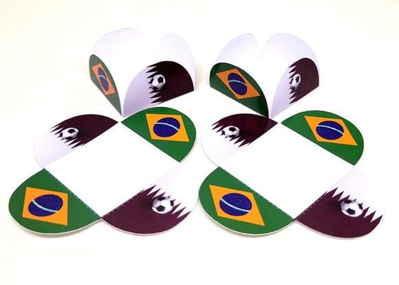 Kit Forminha + Toper Docinho Copa 2022= 60 Itens