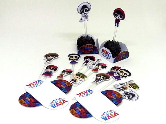 Kit Forminha + Toper Docinho Viva a Vida é uma Festa