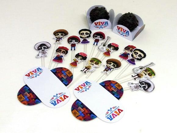 Kit Forminha + Toper Docinho Viva a Vida é uma Festa