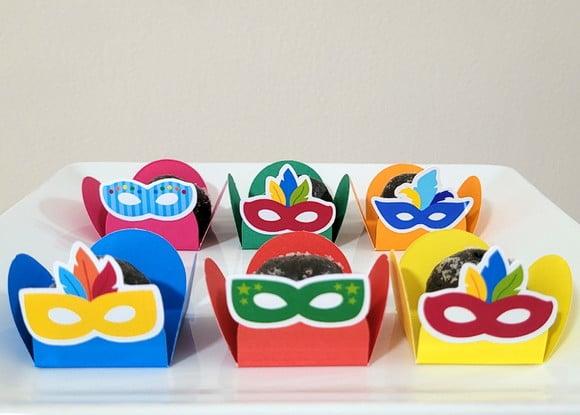 Kit Forminhas para Docinhos Máscara Carnaval