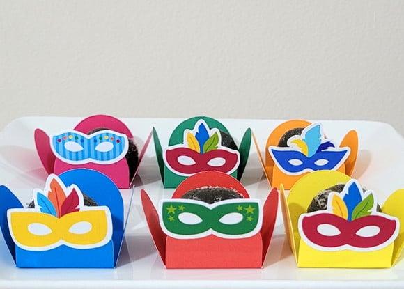 Kit Forminhas para Docinhos Máscara Carnaval
