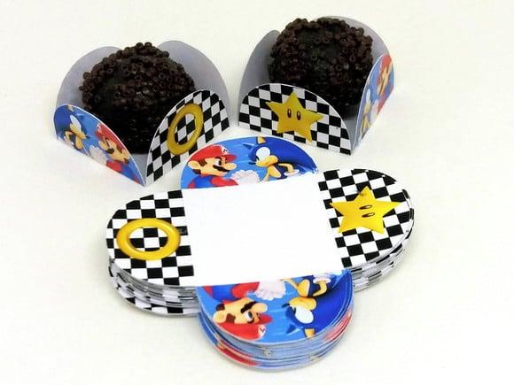Kit Forminhas para Docinhos Sonic e Mario Kart