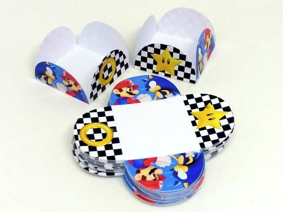 Kit Forminhas para Docinhos Sonic e Mario Kart