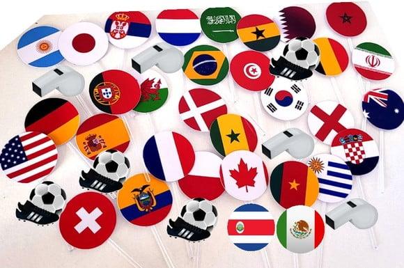 Kit Toper para Docinho Bandeiras Países Copa 2022
