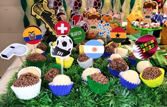Kit Toper para Docinho Bandeiras Países Copa 2022