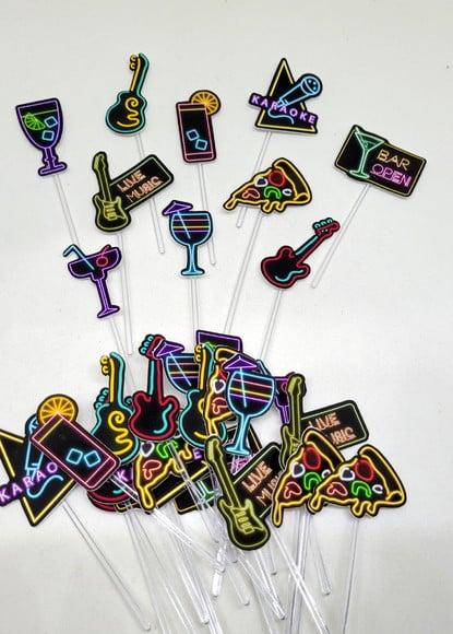 Kit Toper para Docinho Neon