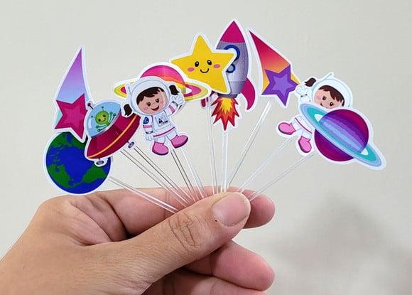 Kit Toper para Docinhos Astronauta Meninas
