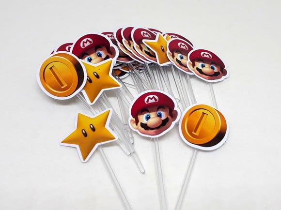 Kit Toper para Docinhos Super Mario