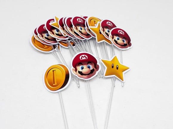Kit Toper para Docinhos Super Mario