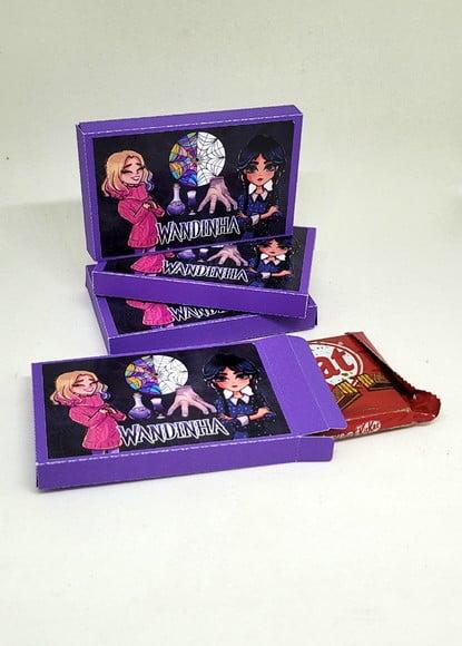 Kit com 20 Caixas para Kit Kat Wandinha