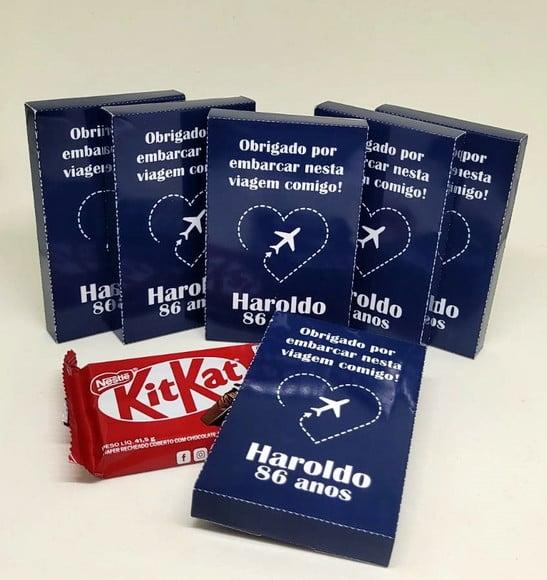 Kit Nº2 30 Caixas para Kit Kat Passaporte Viagem