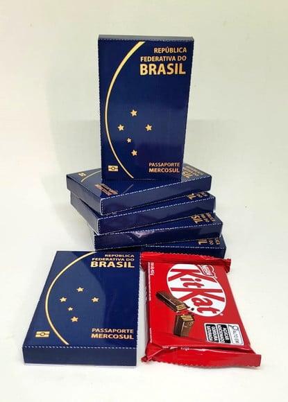 Kit Nº2 30 Caixas para Kit Kat Passaporte Brasil Viagem