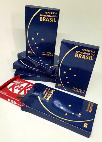 Kit Nº2 30 Caixas para Kit Kat Passaporte Brasil Viagem