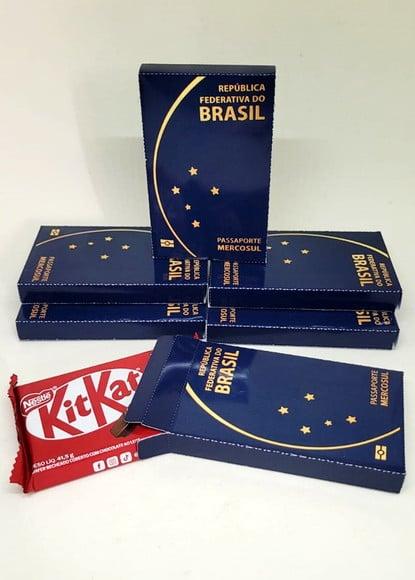Kit Nº2 30 Caixas para Kit Kat Passaporte Brasil Viagem