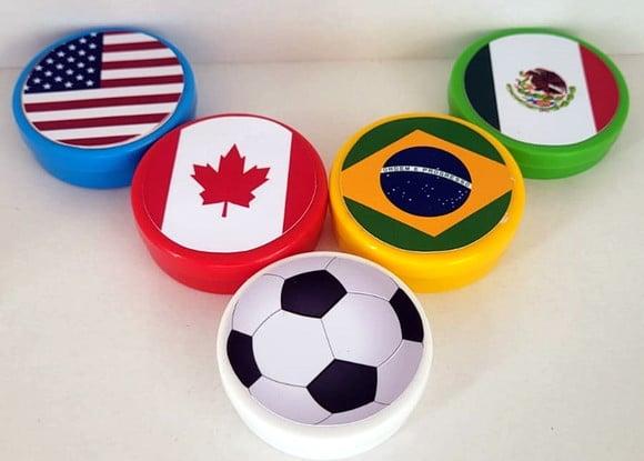 30 Adesivos Redondo para Latinha 5x5 Copa 2026