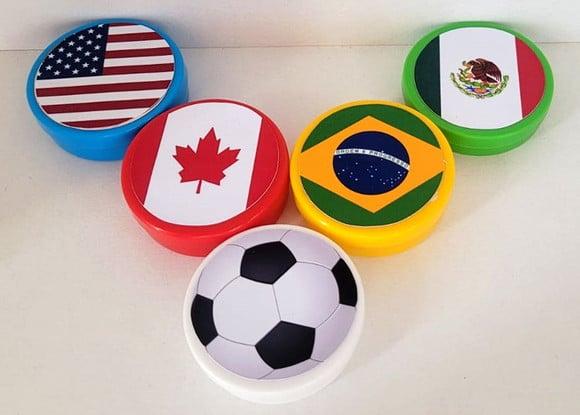 30 Adesivos Redondo para Latinha 5x5 Copa 2026