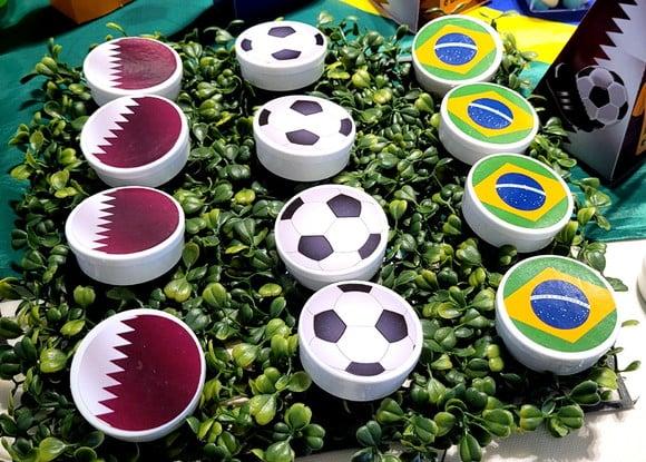 30 Adesivos Redondo para Latinha 5x5 Copa 2022