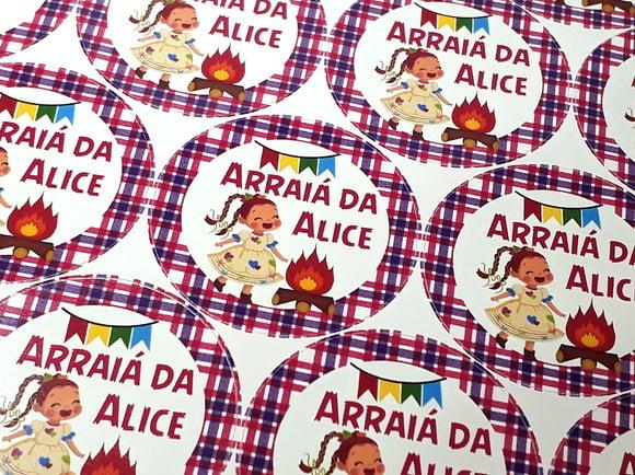 30 Adesivos Redondo para Latinha 5x5 Festa Junina