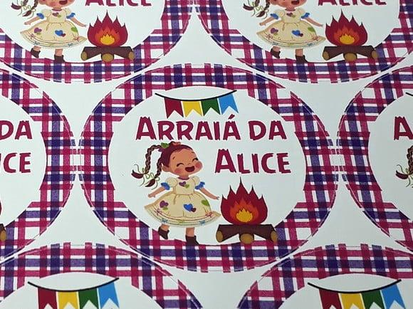 30 Adesivos Redondo para Latinha 5x5 Festa Junina