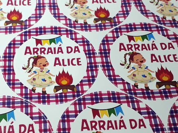 30 Adesivos Redondo para Latinha 5x5 Festa Junina