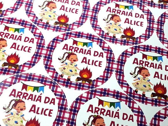 30 Adesivos Redondo para Latinha 5x5 Festa Junina
