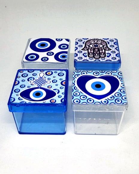 30 Apliques Adesivo para Caixa Acrílica 5x5 Olho Grego