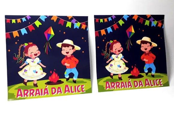Adesivo para Sacolinha Festa Junina Arraiá