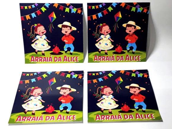 Adesivo para Sacolinha Festa Junina Arraiá