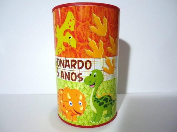 Rótulo Adesivo Cofre Dinossauro
