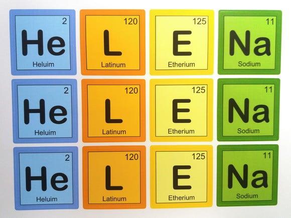 Aplique Adesivo Cientista 5x5 Elementos da Tabela Periódica com 