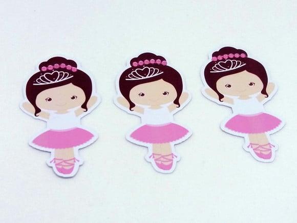 Kit 20 Apliques Bailarina