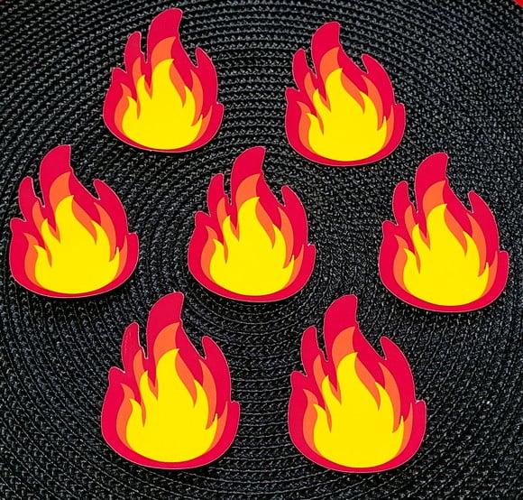 Kit 20 Apliques Chama de Fogo Bombeiros