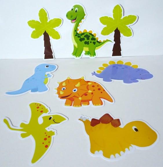 Kit 20 Apliques Dinossauro