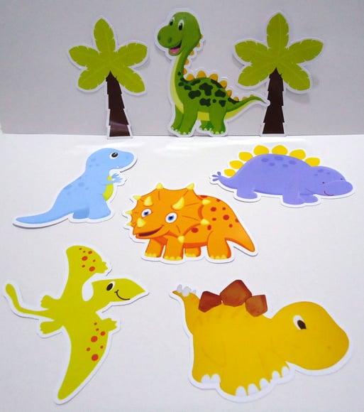 Kit 20 Apliques Dinossauro