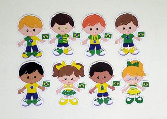 Kit 20 Apliques Jogador (a) de Futebol Brasil