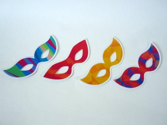 Kit 20 Apliques Máscara Carnaval