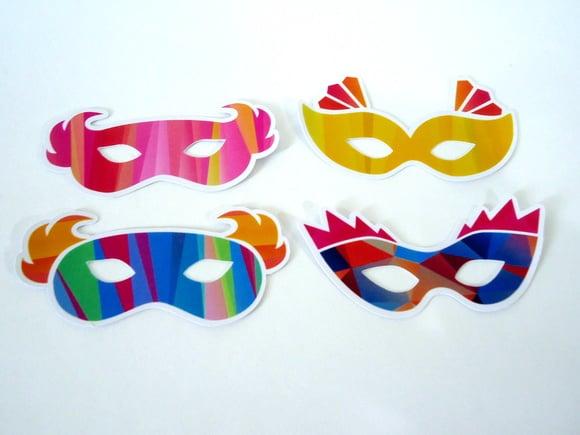 Kit 20 Apliques Máscara Carnaval