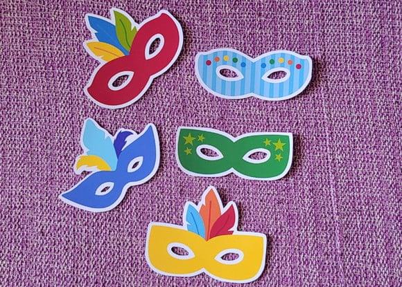 Kit 20 Apliques Máscara de Carnaval