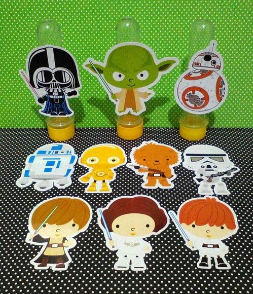 Kit 20 Apliques Star Wars