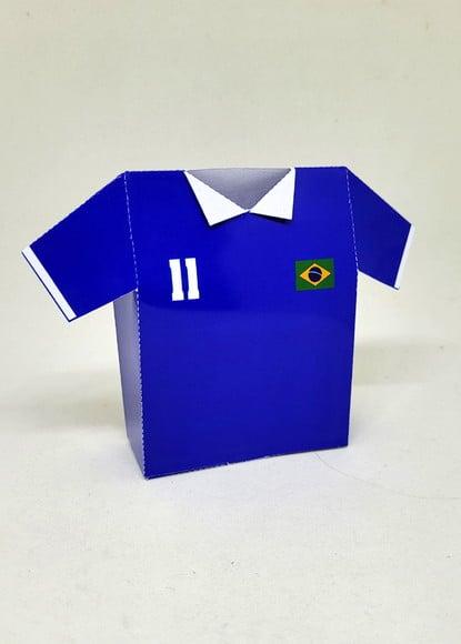 Caixa Camisa Azul Seleção Futebol