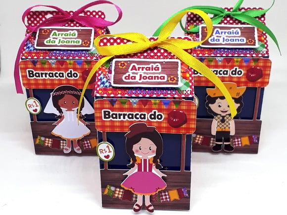 Kit 12 Caixas Milk Festa Junina com Aplique 3d