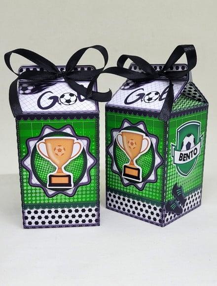 Kit 14 Caixas Milk Futebol Troféu com Aplique 3D
