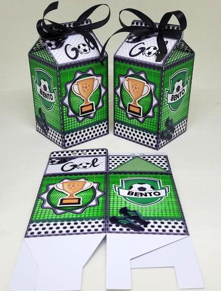 Kit 14 Caixas Milk Futebol Troféu com Aplique 3D