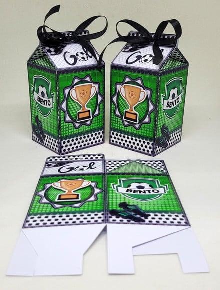 Kit 14 Caixas Milk Futebol Troféu com Aplique 3D