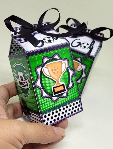 Kit 14 Caixas Milk Futebol Troféu com Aplique 3D