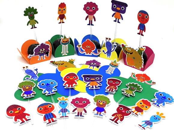 Kit 4 Forminha + Toper Docinho Super Simple Songs = 60 Itens