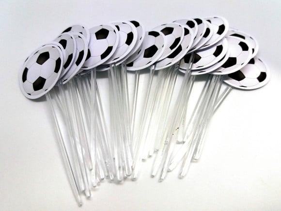 Kit 40 Toper para Docinho Bola de Futebol